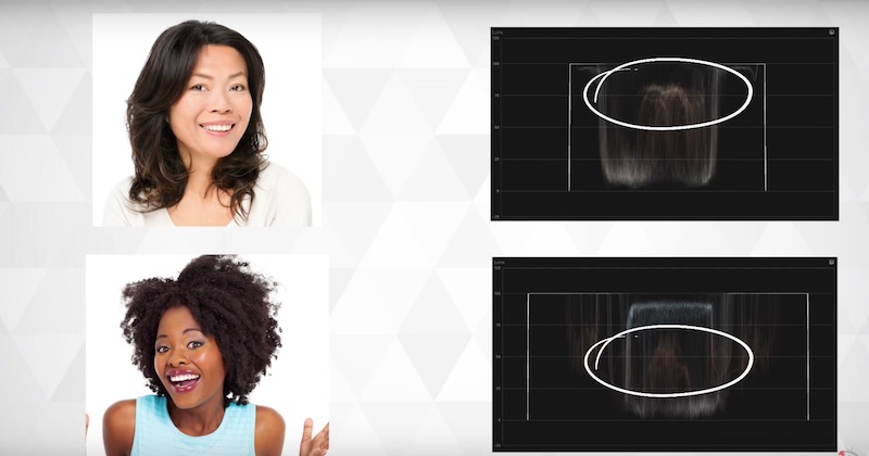 Come capire se la tonalità della pelle è corretta col Vettorscopio